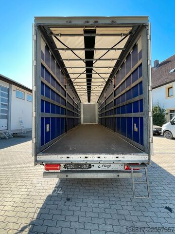 Semirremolque abierto con toldo FLIEGL SDS390 Mega Plane Edscha Liftachse Hubdach ice