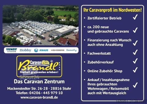 Wohnwagen Hobby De Luxe 495 WFB Auflastung 1800 kg