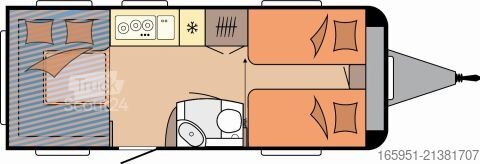 Wohnwagen Hobby De Luxe 515 UHL 2000kgEinzelbettauszugMj.2026