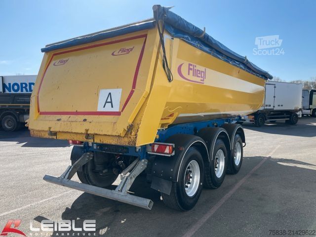 Tipper semitrailer FLIEGL DHKS350*24,5m³ Stahlmulde*StoneMaster*SAF-Achsen