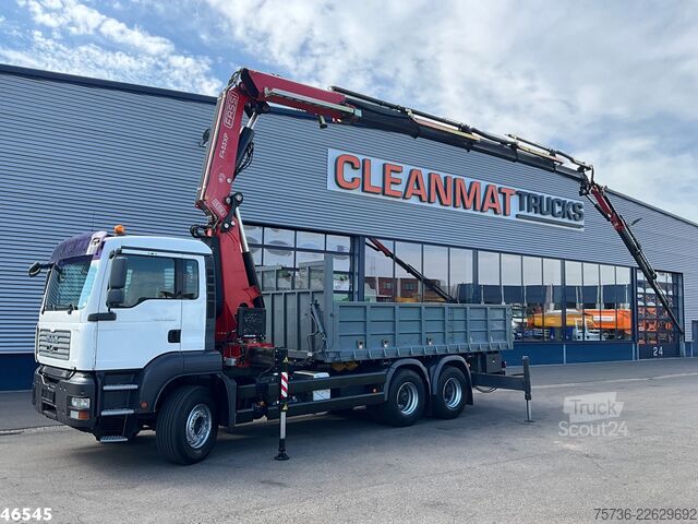 Ladepritsche Man TGA 26.320 6x4 Full Steel Manual Fassi 45 Tonme...