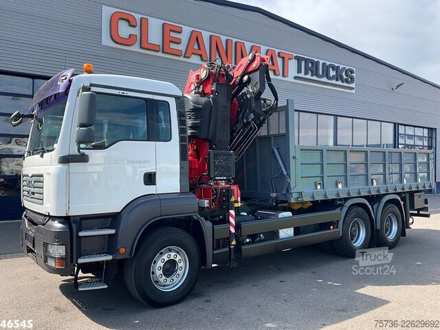 Ladepritsche Man TGA 26.320 6x4 Full Steel Manual Fassi 45 Tonme...