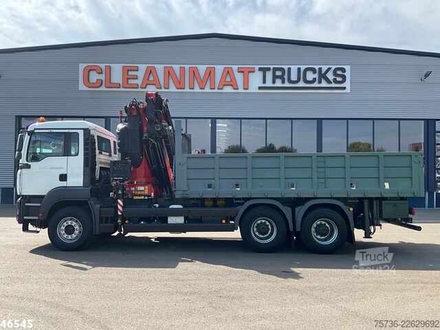 Ladepritsche Man TGA 26.320 6x4 Full Steel Manual Fassi 45 Tonme...