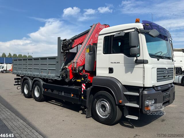 Ladepritsche Man TGA 26.320 6x4 Full Steel Manual Fassi 45 Tonme...