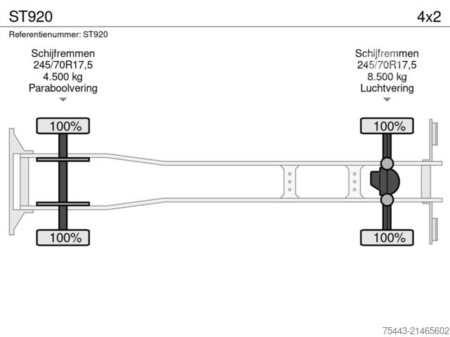 Valise DAF XB 230 FA 4x2 ST920 12T Powerline - Plywood 730...