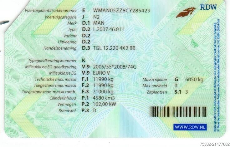 Camion caisson MAN TGL 12.220 Koffer 7m Schalter Klima Ahk