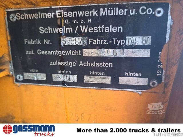 Tanker trailer  TAH 8L, ca. 6.000l