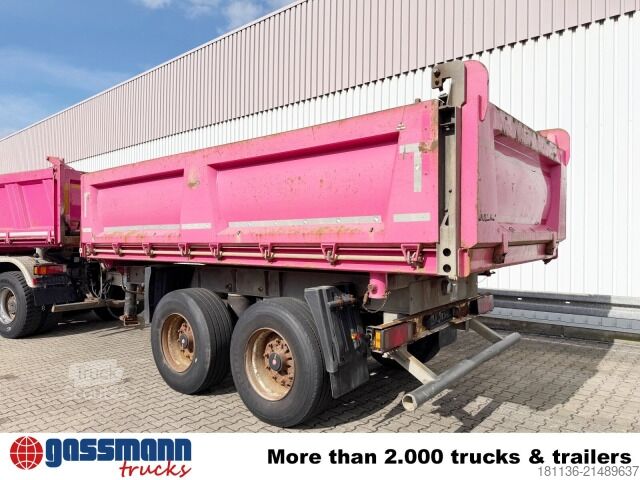 Three-way tipper trailer Schmitz ZKI 18-4.9, Stahlbordwände ca. 10m³, Rahmen