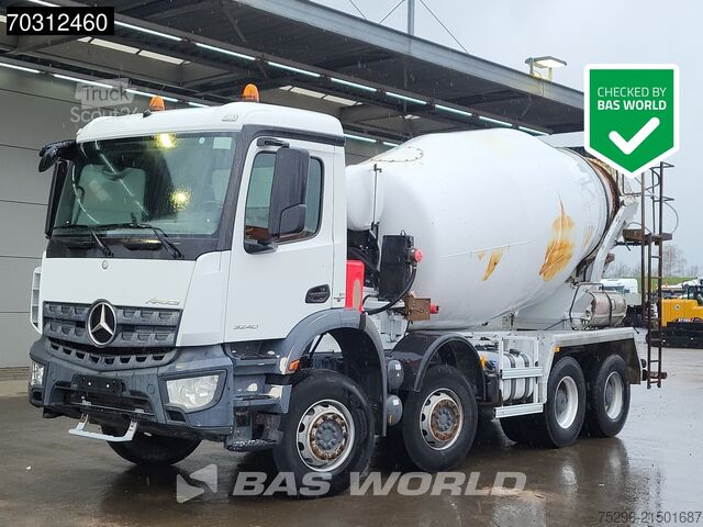 Blender Mercedes Arocs 3240 Arocs 8X4 9m3 Stetter Mixer Steelsus...