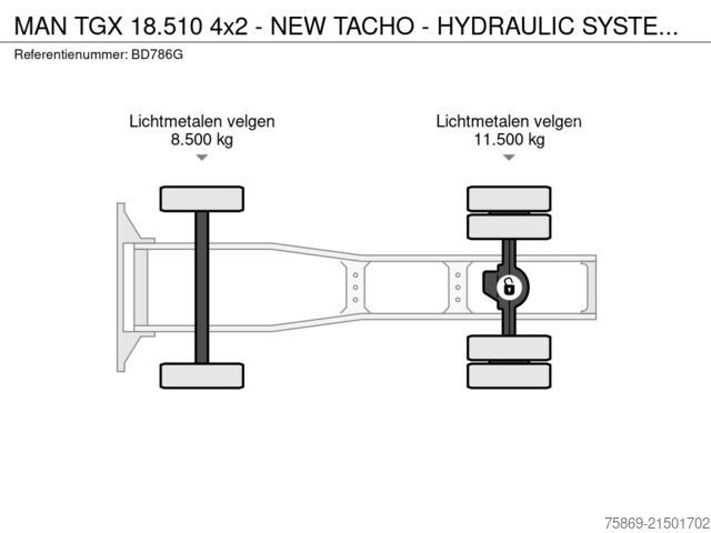 Стандарт-СЗМ MAN TGX 18.510 4x2 - NEW TACHO - HYDRAULIC SYSTEM -...