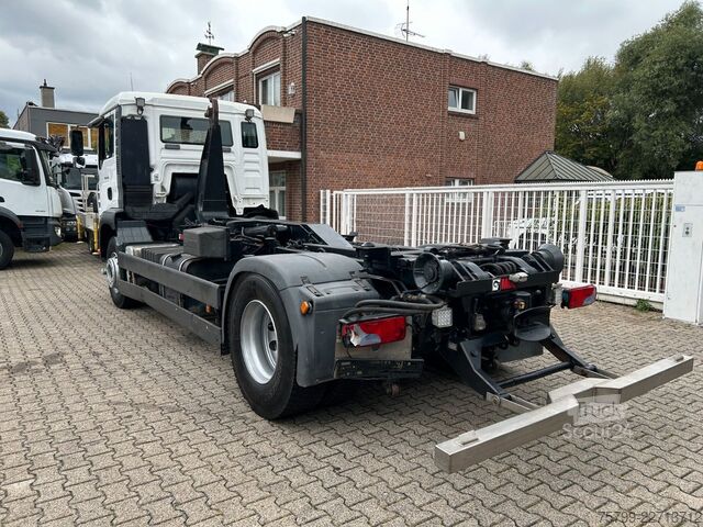 Vozidlo s hákom na kontajnery MAN 18.430 Knickhaken-Kranleitung-40 Fuß Container