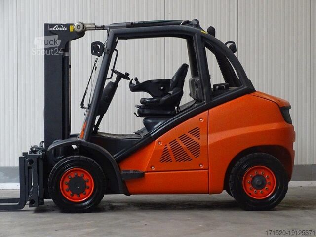 Čelný vysokozdvižný vozík Linde H50D-02 -Container-Indoor-Stapler -TRIPLEX