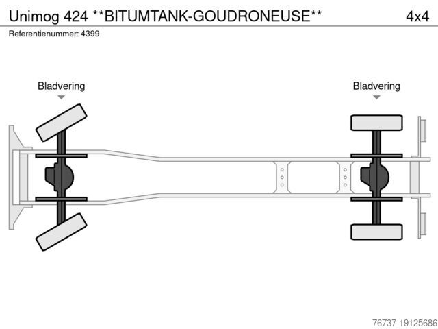 Asfalt prskalica Unimog 424 **BITUMTANK-GOUDRONEUSE**