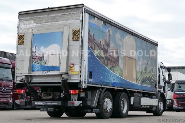 Camion plateau avec bâche RENAULT Premium 430 Getränkewagen Lift-/Lenkachse EU5