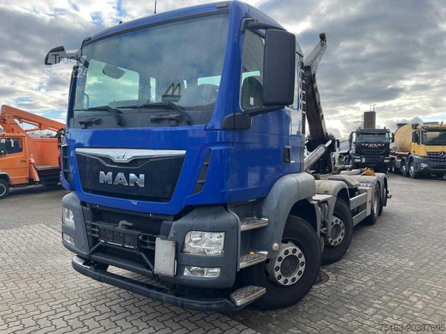 Крюковой мусоровоз MAN TG-S 35.360 8x2 BL Abrollkipper Meiller 30 to, F