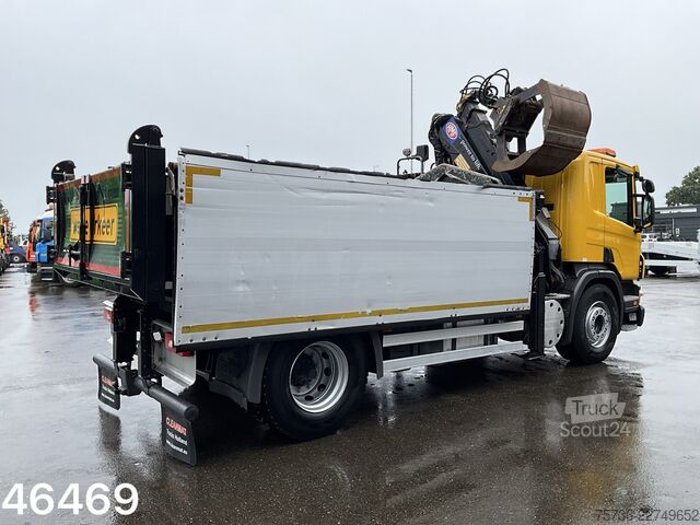 Camion-benne avec grue Scania P 280 HMF 12 Tonmeter Z-kraan
