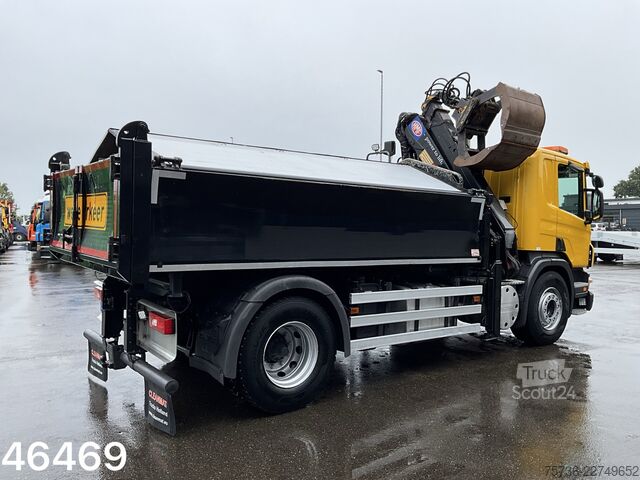 Camion-benne avec grue Scania P 280 HMF 12 Tonmeter Z-kraan