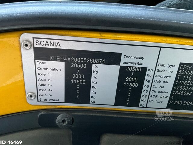 Camion-benne avec grue Scania P 280 HMF 12 Tonmeter Z-kraan