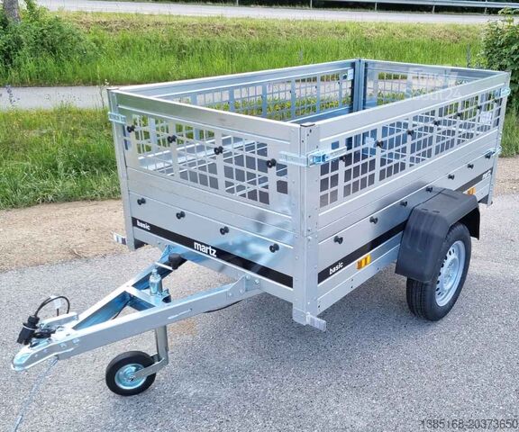 Ρυμουλκούμενο αυτοκίνητο Martz Anhänger Kastenanhänger Hänger 750kg mit Gitteraufsatz NEU