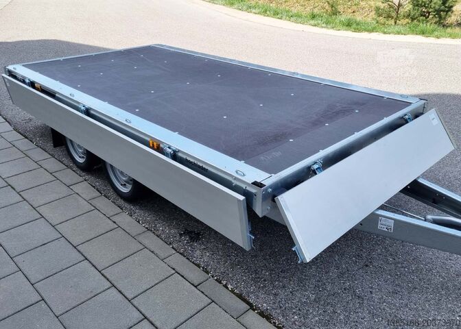 Low loader trailer Martz Alu Hochlader 2t 365cm x 171cm Anhänger NEU