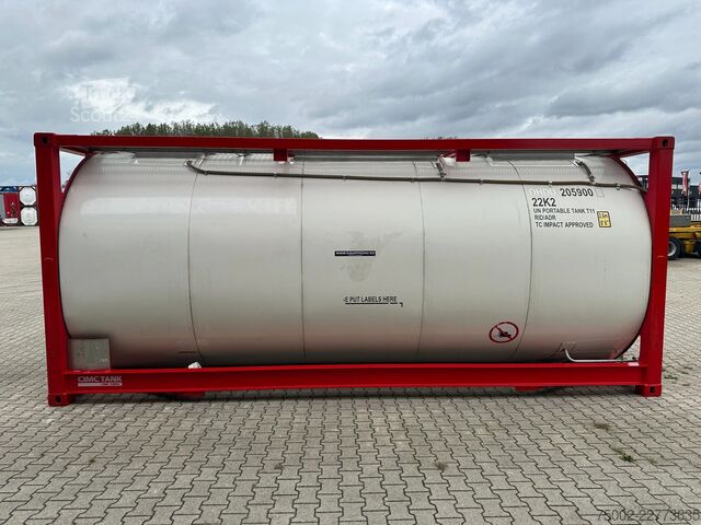 Tankcontainer CIMC 20FT ISO / 24.960L / 1-COMP / 3 BAFFLES / UN PO...