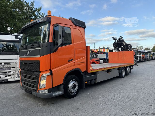 Ciężarówka z płaską platformą Volvo FH420 6X2*4 Kran Hiab 166-4