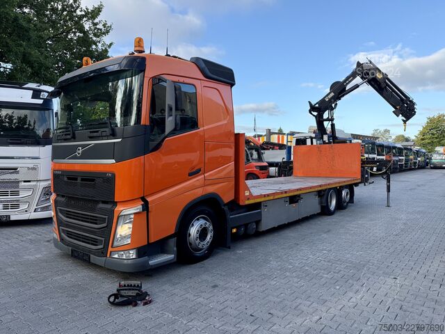 Ciężarówka z płaską platformą Volvo FH420 6X2*4 Kran Hiab 166-4