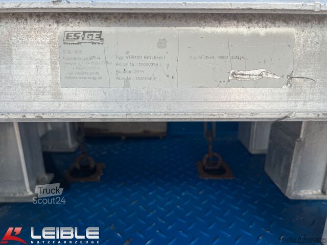 Semirremolque de plataforma baja ES-GE 3.SOU-1N-RM Mega-Teleskopierbar-Radmulden-TOP-
