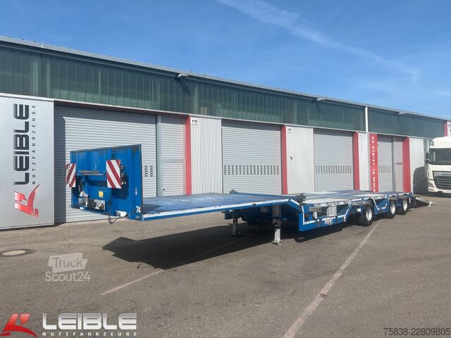 Semirremolque de plataforma baja ES-GE 3.SOU-1N-RM Mega-Teleskopierbar-Radmulden-TOP-