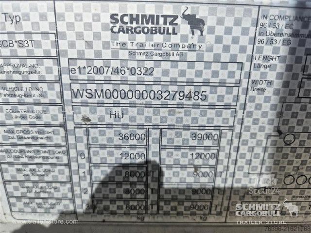 Open semitrailer with tarp Schmitz Cargobull Semitrailer Curtainsider Mega