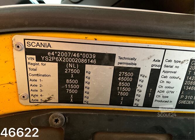 Chassis met cabine Scania P 310 Chassis cabine Retarder with PTO Just 205...