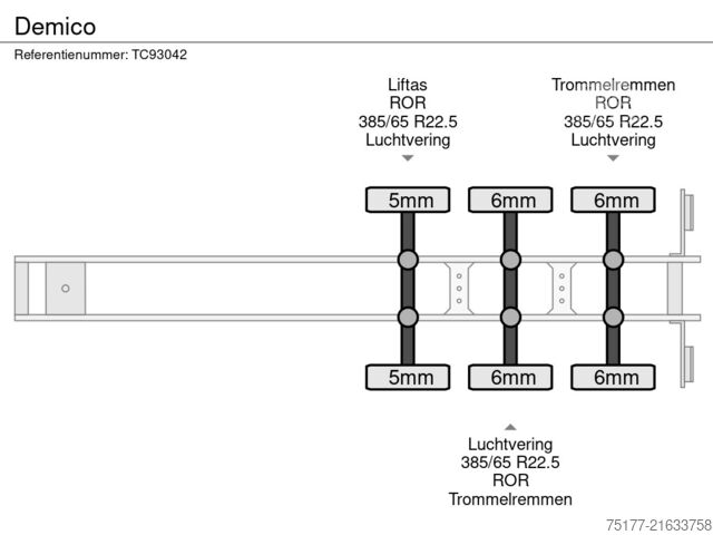 Remorque à plate-forme Demico 