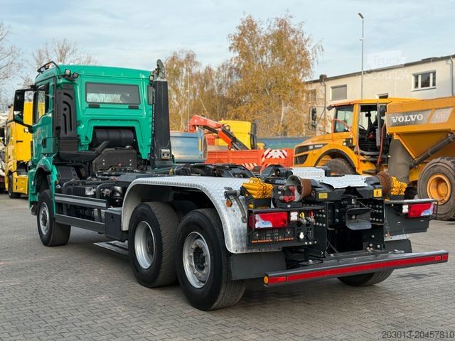 Camión portacontenedores de gancho MAN TGS 28.480 6x4 Abrollkipper Meiller RS21.65