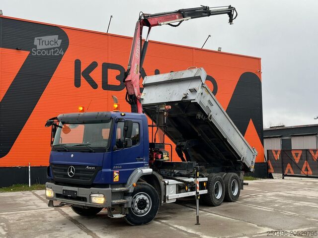 Самосвал с краном Mercedes-Benz Axor 2633 6x4 FASSI F110AK22 / BOX L=5040 mm