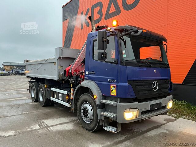 Самосвал с краном Mercedes-Benz Axor 2633 6x4 FASSI F110AK22 / BOX L=5040 mm