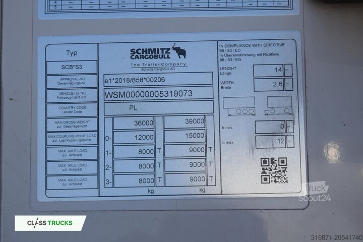 Refrižeratora puspiekabe SCHMITZ CARGOBULL SKO DDeck FP45 TK SLXi 300 LA h2.7m