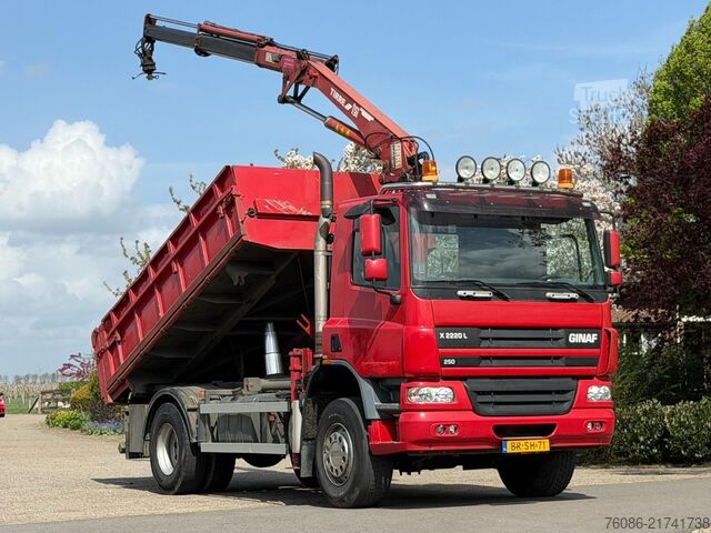 Tipper with crane Ginaf X2220L 4x4!! KRAAN/KIPPER DRIEZIJDIG!!