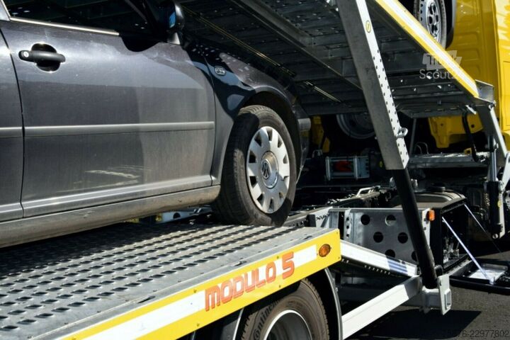 Automašīnu pārvadātājs MAN 12.250 TGL mit Anhänger für 5 PKW