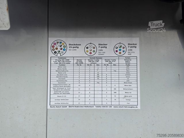 Walking floor semitrailer REISCH R24 / Alu/ Lift / elektr. Dach