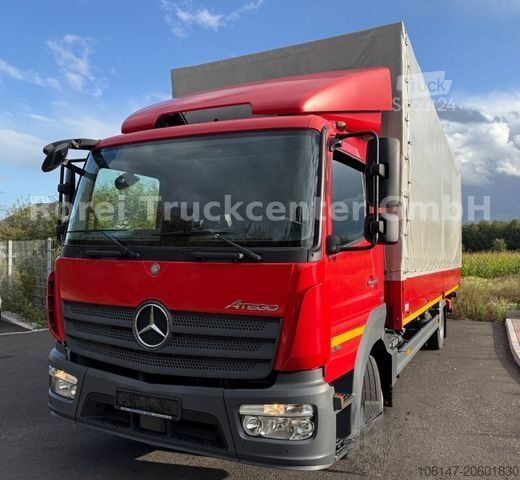 Camion plateau avec bâche MERCEDES-BENZ 1018L E6C, Klima, Automatik,Edscha, LBW MBB 1to