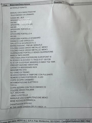 Sættevogn med tippelad Menci SA 700 rIBALTABILE 27M^