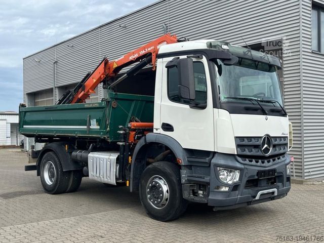 Savitvežis MERCEDES-BENZ Arocs 1835 K 2-Achs Kipper Kran Atlas 126.3