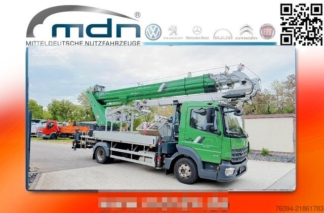 Autokran MERCEDES-BENZ Atego 816 Dachdecker Kran BÖCKER 37/4000 Korb