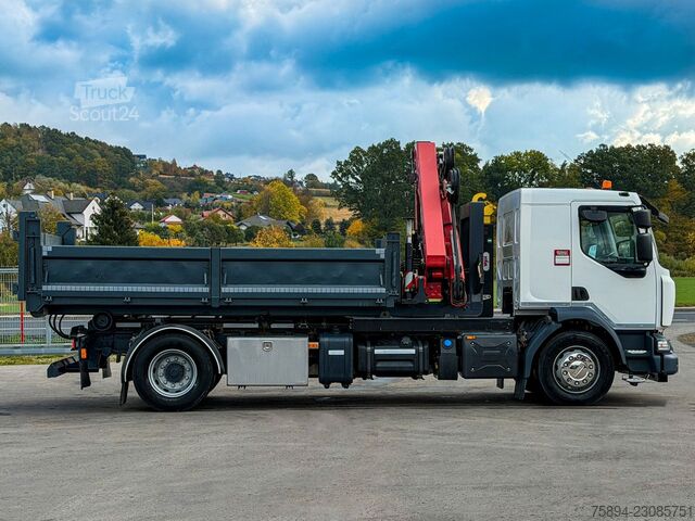 Āķa konteineru automašīna RENAULT D 18 * ABROLLKIPPER + HMF 1220 K-R * TOP!
