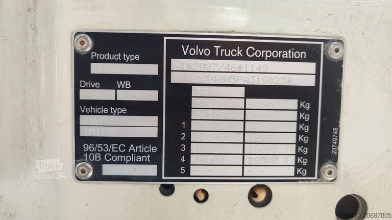 Camión volquete articulado Volvo FMX500