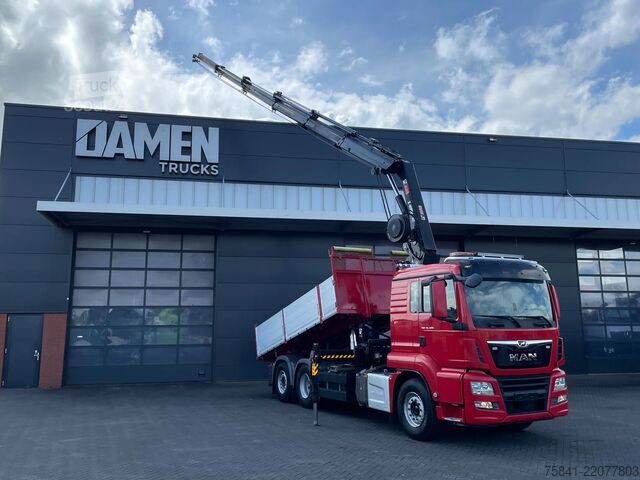 Kranbil MAN TGS 26.400 TGS 26.400 6x2-4 BL KIPPER HIAB 302 ...