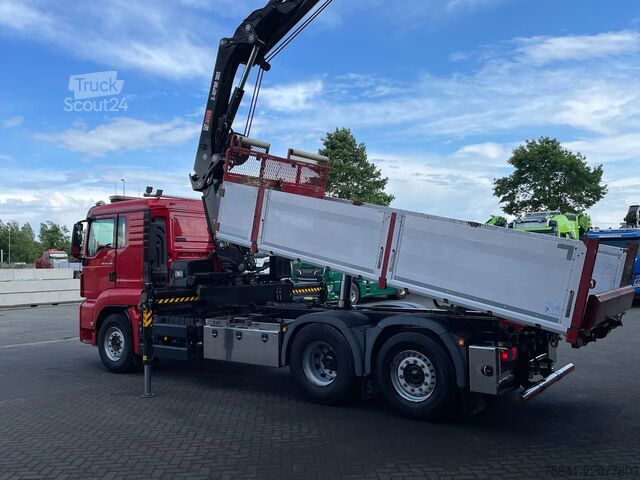 Kranbil MAN TGS 26.400 TGS 26.400 6x2-4 BL KIPPER HIAB 302 ...