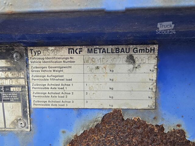 نقل الحاويات MKF METALLBAU CS 20 -20 FOOT- CONTAINER CHASSIS -HEAVY DUTY- ...