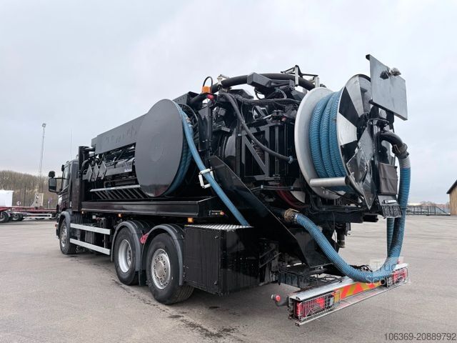 Vacuum tank truck SCANIA P410 6x2*4 JHL Hvidtved Larsen Flexline 312 ADR