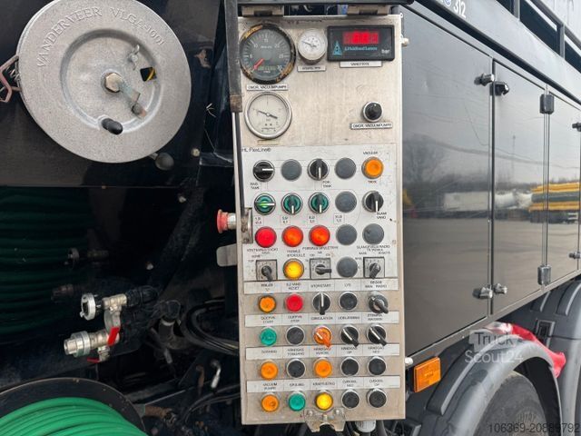 Vacuum tank truck SCANIA P410 6x2*4 JHL Hvidtved Larsen Flexline 312 ADR